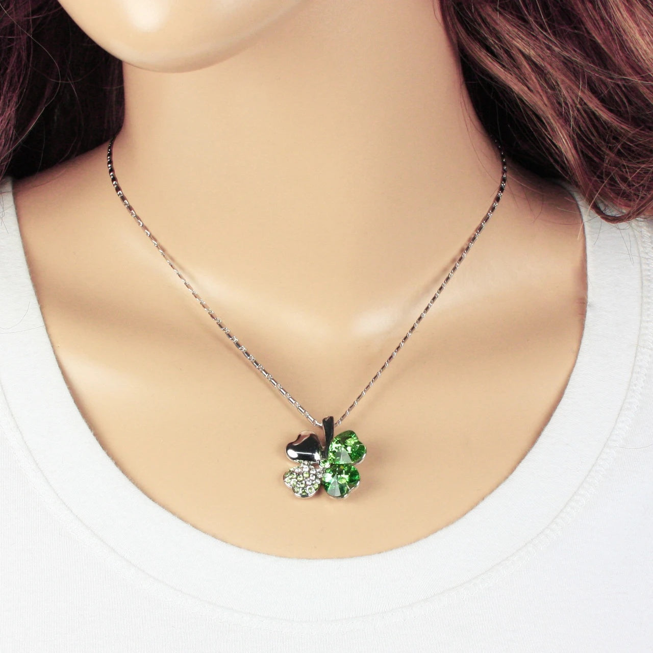 Four Flaire Jewellery Clover – Crystal Clover Necklace for Women