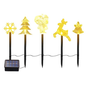 Christmas Decoration Light Outdoor Solar Stake Set (5Pcs) | Four Flaire