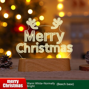 Four Flaire Christmas Night Lamp – 3D Acrylic LED Decorative Light Gift