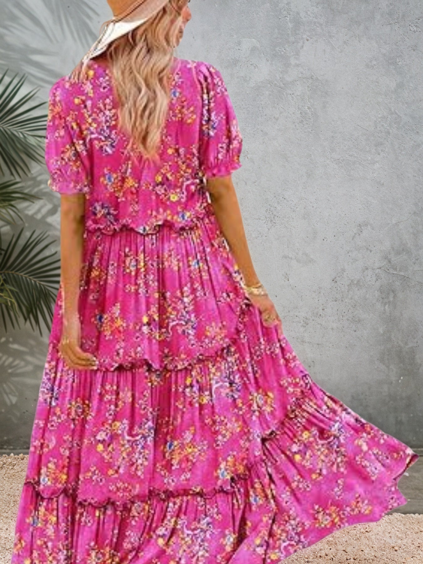 Bohemian Dress – Summer Casual Floral Maxi with Pockets | Four Flaire