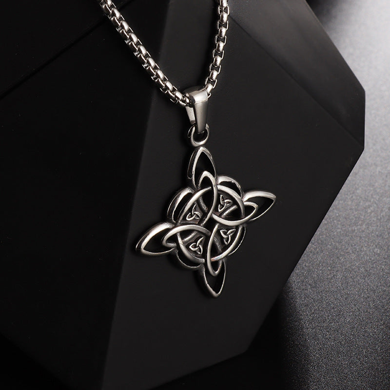 Irish Women’s Fashion Steel Necklace – Stylish Titanium Pendant Jewelry | Four Flaire