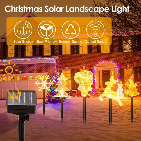 Christmas Decoration Light Outdoor Solar Stake Set (5Pcs) | Four Flaire