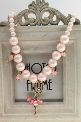 Four Flaire Korean Jewelry Neckless – Elegant Pearl Necklace for Girls