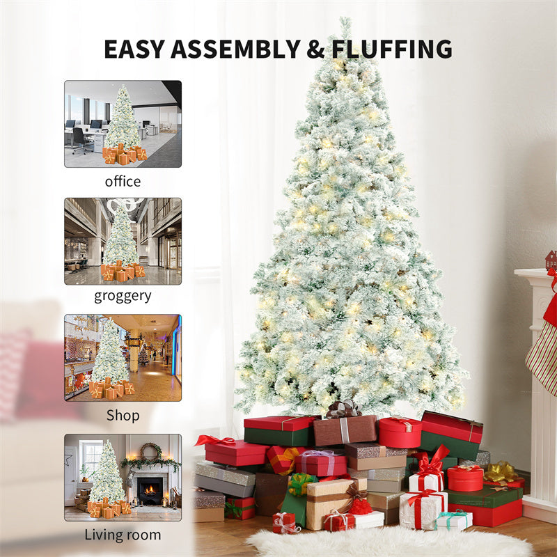 Four Flaire Christmas Tree Decoration Set – Artificial Snow PVC Holiday Tree