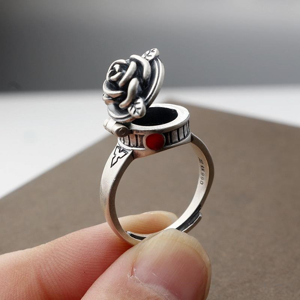 White Gold Jewellery Ring Vintage Openable Adjustable Women’s Fashion | Four Flaire
