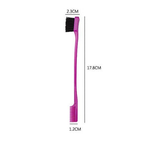 Brush on Hair Color Double-Sided Edge Control Comb & Eyebrow Brush | Four Flaire