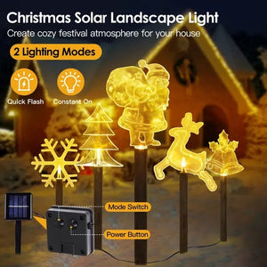 Christmas Decoration Light Outdoor Solar Stake Set (5Pcs) | Four Flaire