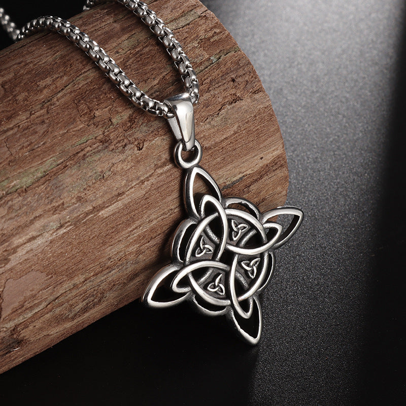 Irish Women’s Fashion Steel Necklace – Stylish Titanium Pendant Jewelry | Four Flaire