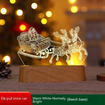 Four Flaire Christmas Night Lamp – 3D Acrylic LED Decorative Light Gift