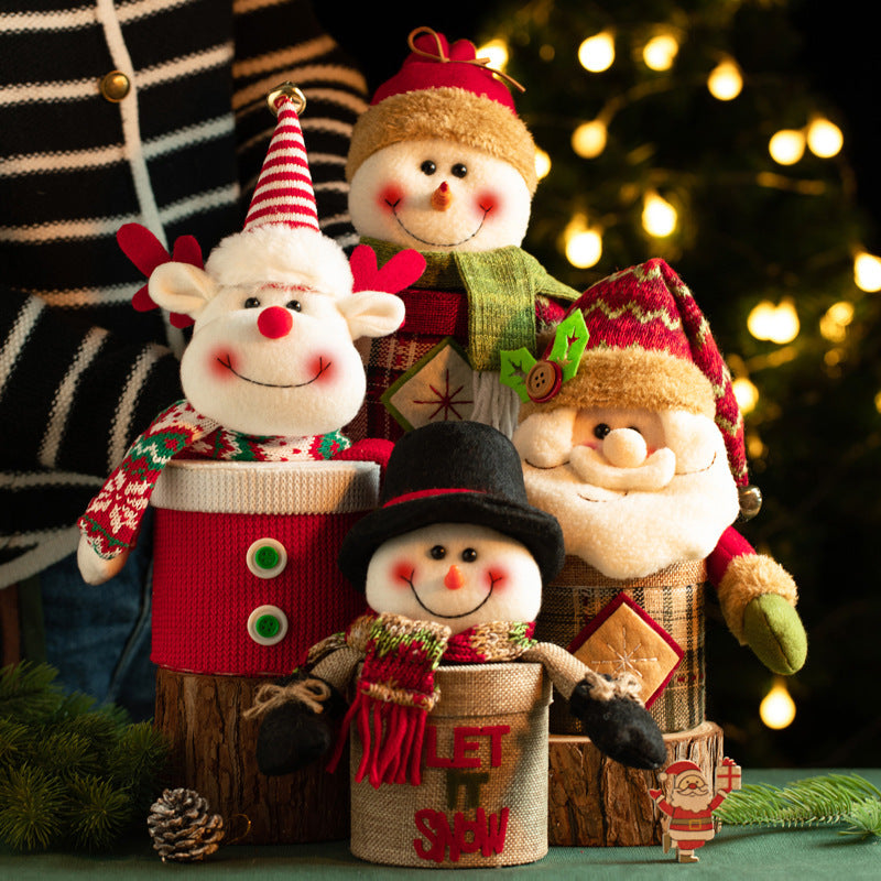 Four Flaire Box Christmas Gift – Cute Cartoon Flannel Candy Gift Box