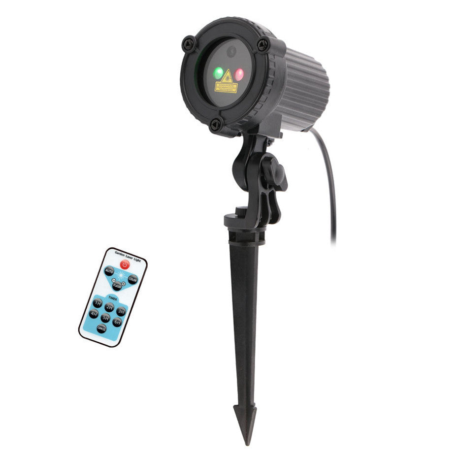 Four Flaire Outdoor Green and Red Lighting – Waterproof Laser Courtyard Light