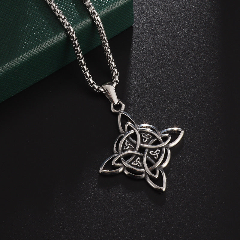 Irish Women’s Fashion Steel Necklace – Stylish Titanium Pendant Jewelry | Four Flaire