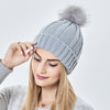 Four Flaire Ladies Golf Beanie – Satin Lined Winter Pom Pom Hat