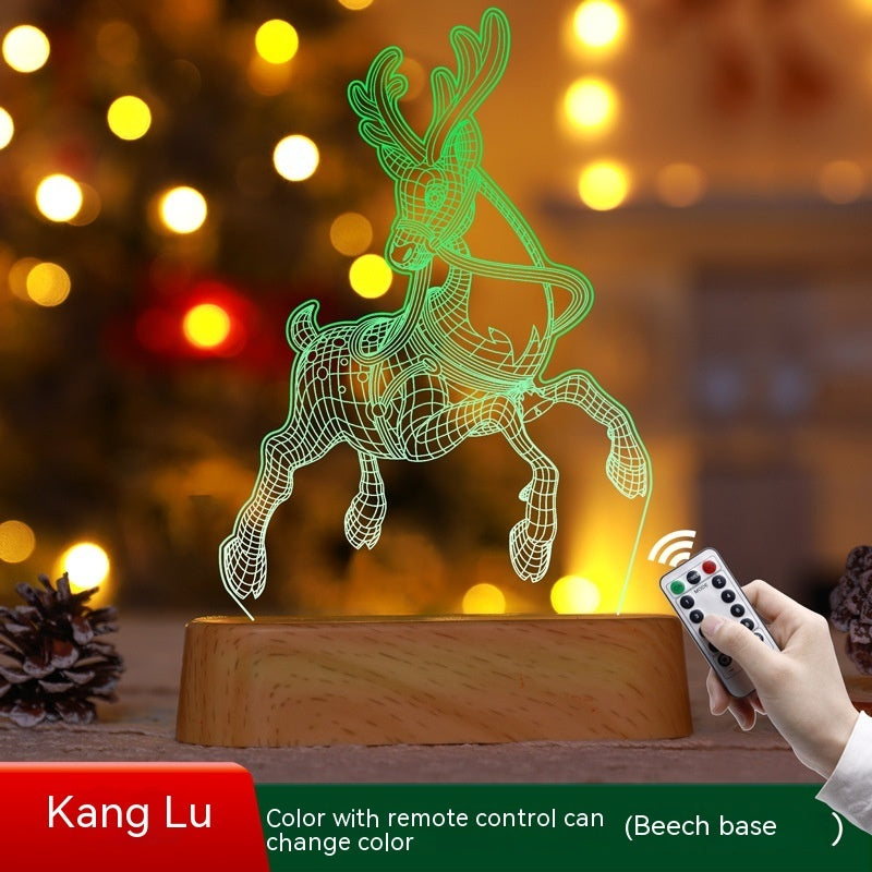 Four Flaire Christmas Night Lamp – 3D Acrylic LED Decorative Light Gift