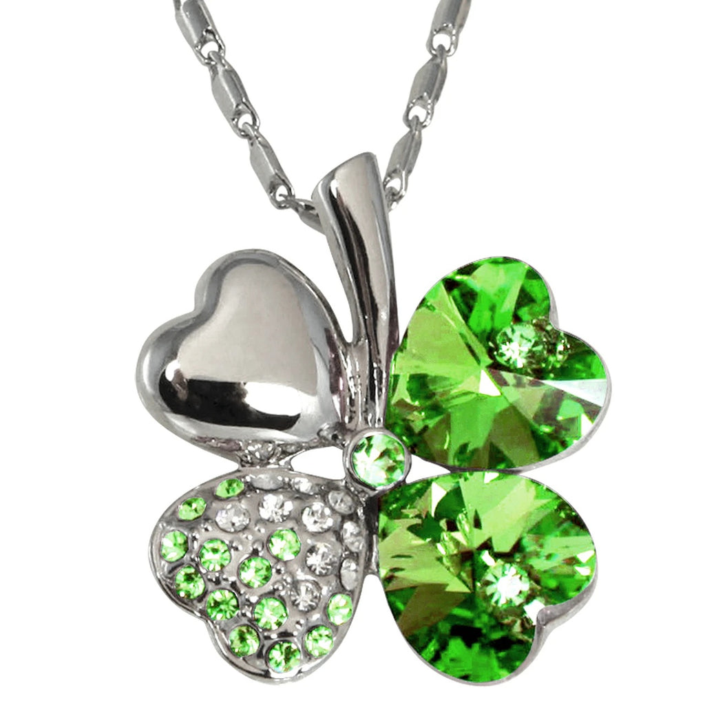 Four Flaire Jewellery Clover – Crystal Clover Necklace for Women