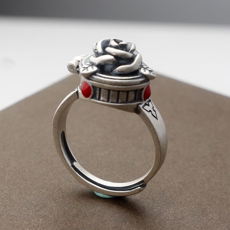 White Gold Jewellery Ring Vintage Openable Adjustable Women’s Fashion | Four Flaire
