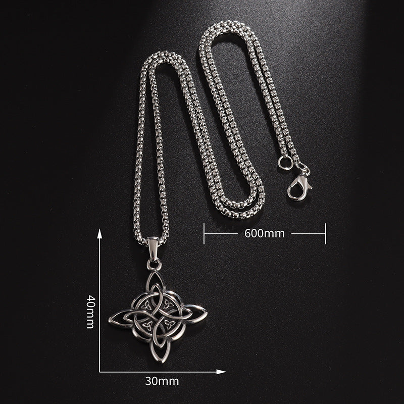 Irish Women’s Fashion Steel Necklace – Stylish Titanium Pendant Jewelry | Four Flaire