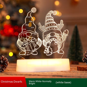 Four Flaire Christmas Night Lamp – 3D Acrylic LED Decorative Light Gift