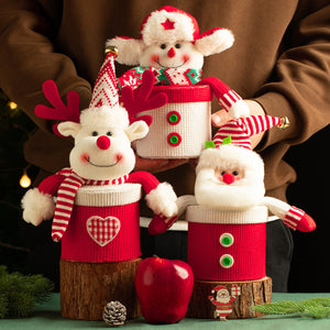 Four Flaire Box Christmas Gift – Cute Cartoon Flannel Candy Gift Box