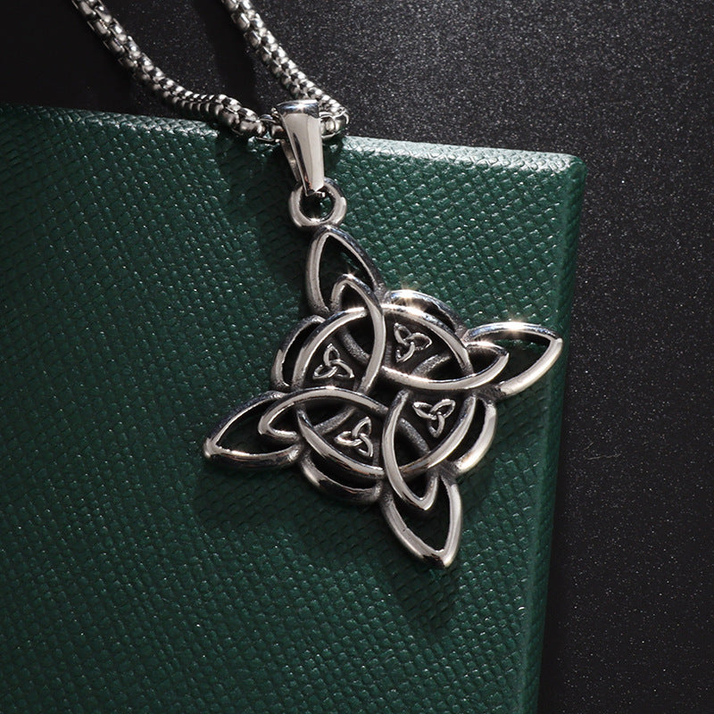 Irish Women’s Fashion Steel Necklace – Stylish Titanium Pendant Jewelry | Four Flaire