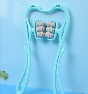 Four Flaire Multifunctional Back and Neck Massager – Six-Wheel Manual Massage Tool