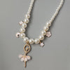 Four Flaire Korean Jewelry Neckless – Elegant Pearl Necklace for Girls