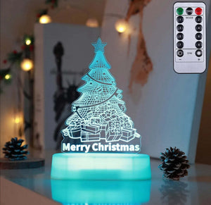 Four Flaire Christmas Night Lamp – 3D Acrylic LED Decorative Light Gift