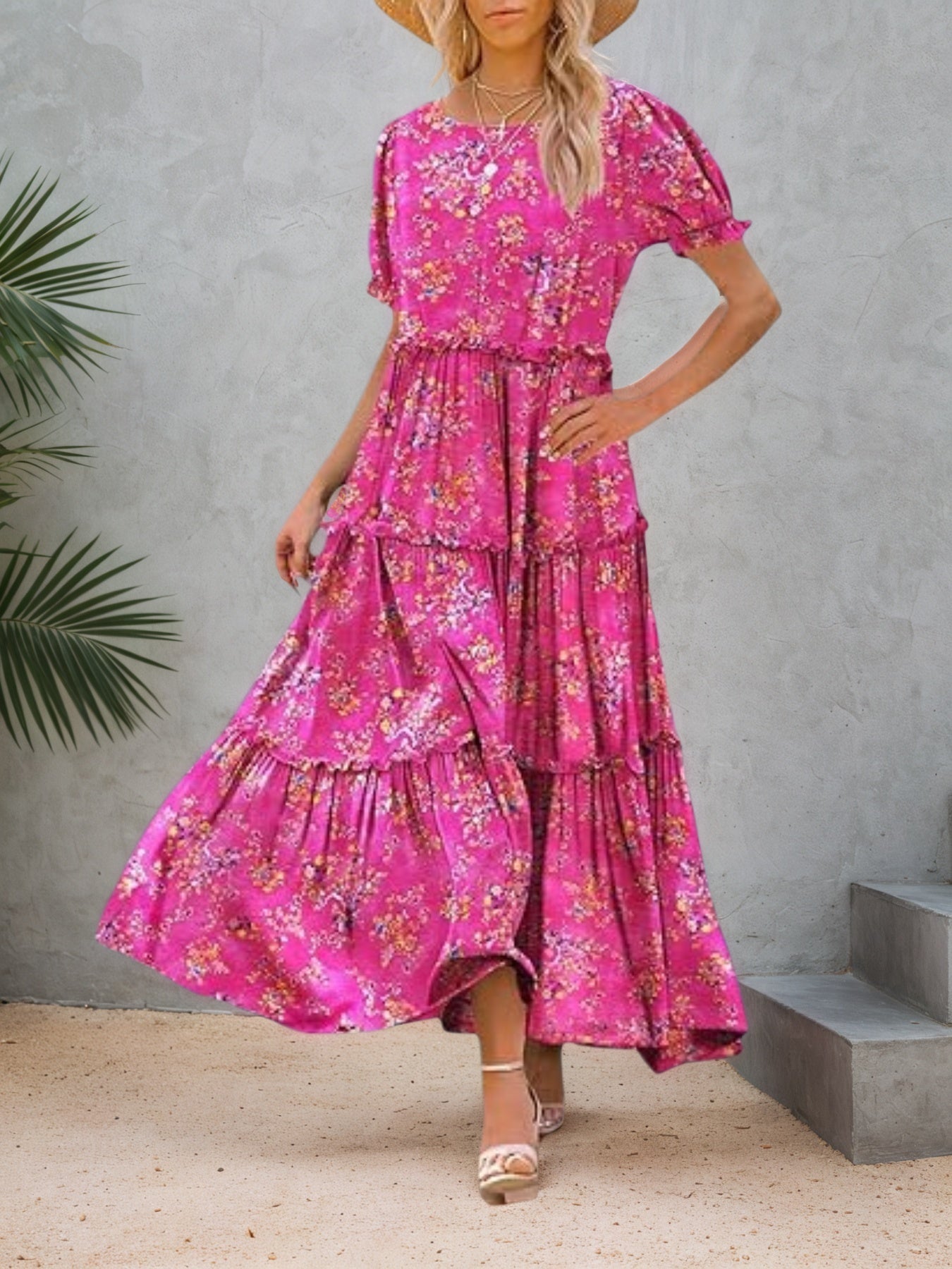 Bohemian Dress – Summer Casual Floral Maxi with Pockets | Four Flaire