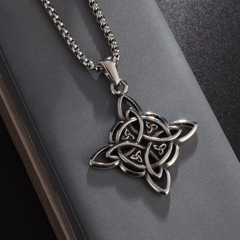 Irish Women’s Fashion Steel Necklace – Stylish Titanium Pendant Jewelry | Four Flaire