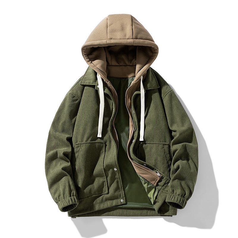 Four Flaire Baseball Lifestyle Hoodie – Autumn Corduroy Street Jacket