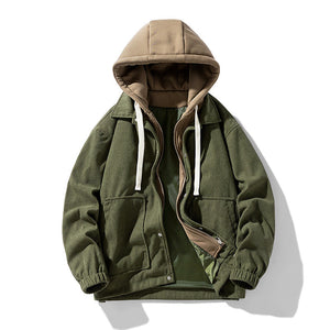 Four Flaire Baseball Lifestyle Hoodie – Autumn Corduroy Street Jacket